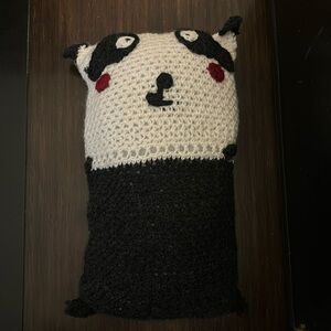 Handmade Crocheted Panda Pillow